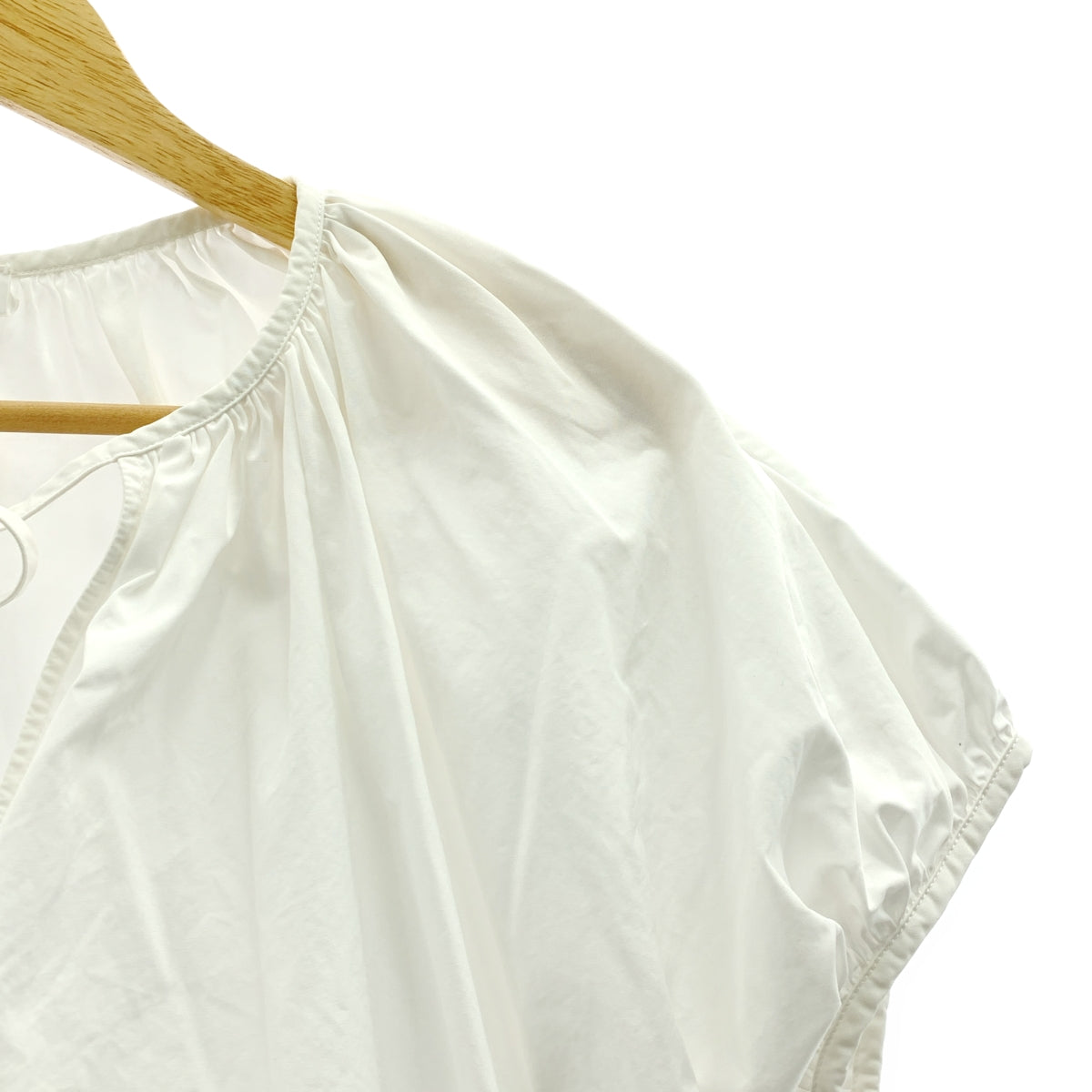 JIL SANDER / 질 썬더 | 코튼 개더 키넥 블라우스 | 34 | 여성