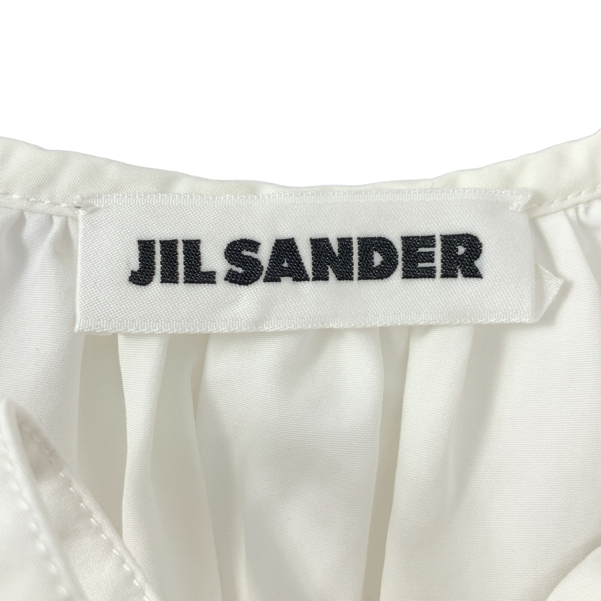 JIL SANDER | 棉質褶皺鎖孔領襯衫 | 尺寸 34 | 女款