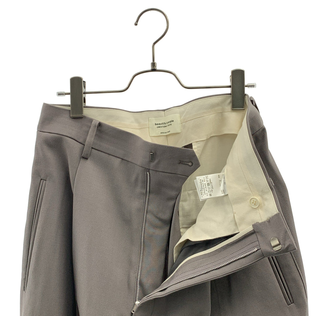 beautiful people / 뷰티풀 피플 | wool gabardine one tuck tapered pants 울 탁 팬츠 | 40 |
