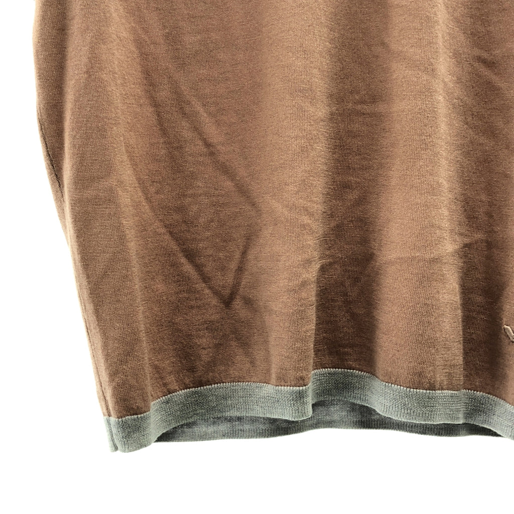 EMPORIO ARMANI / 엠포리오 아르마니 | ASV Lyocell and virgin wool-blend jumper / 실크 블렌드 로고 서머니트 컷소우 | XS |