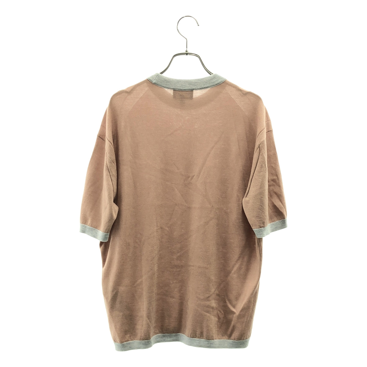 EMPORIO ARMANI / 엠포리오 아르마니 | ASV Lyocell and virgin wool-blend jumper / 실크 블렌드 로고 서머니트 컷소우 | XS |