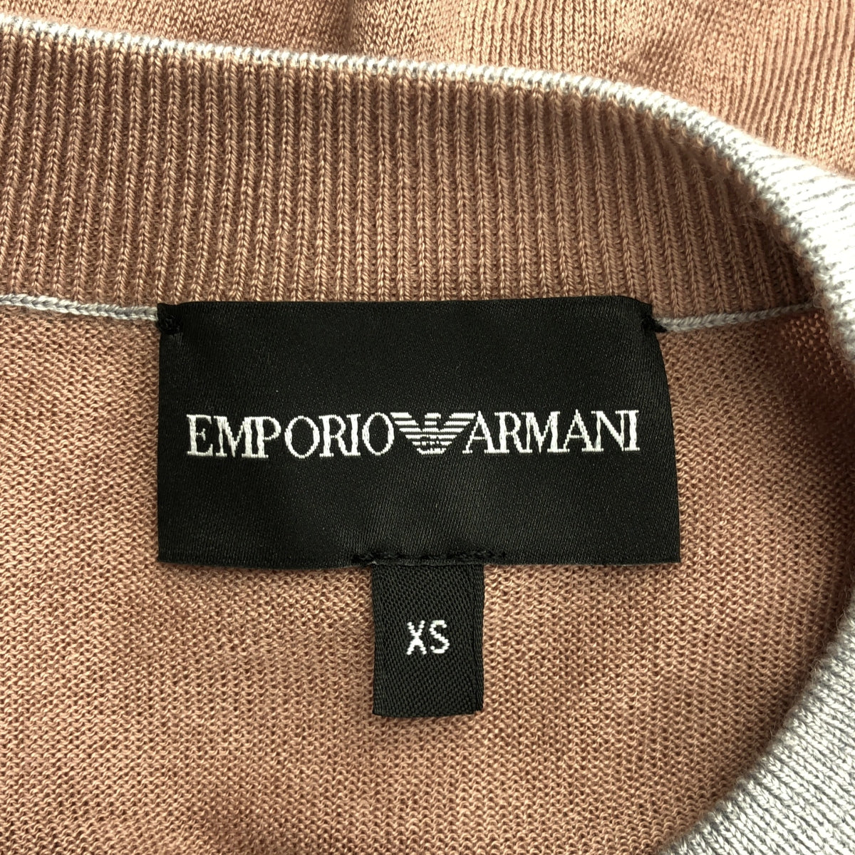 EMPORIO ARMANI / 엠포리오 아르마니 | ASV Lyocell and virgin wool-blend jumper / 실크 블렌드 로고 서머니트 컷소우 | XS |