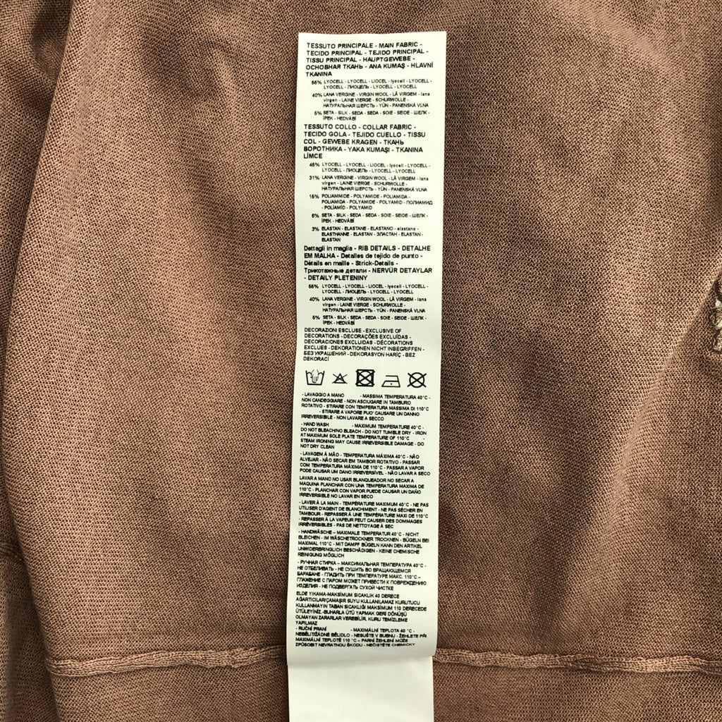 EMPORIO ARMANI / 엠포리오 아르마니 | ASV Lyocell and virgin wool-blend jumper / 실크 블렌드 로고 서머니트 컷소우 | XS |