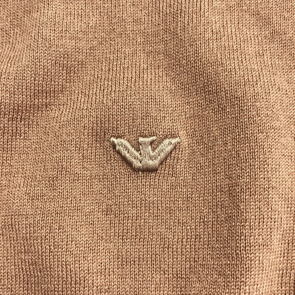 EMPORIO ARMANI / 엠포리오 아르마니 | ASV Lyocell and virgin wool-blend jumper / 실크 블렌드 로고 서머니트 컷소우 | XS |