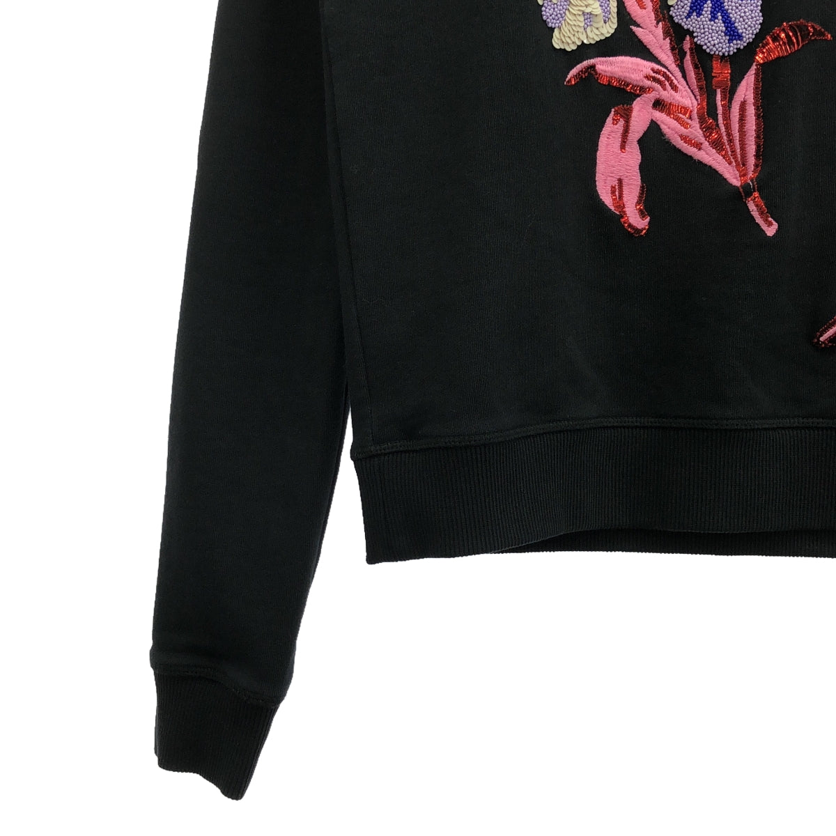 KENZO / 켄조 | Embroidery Flower Sweatshirt 자수 스웨트 | S | 블랙 | 여성