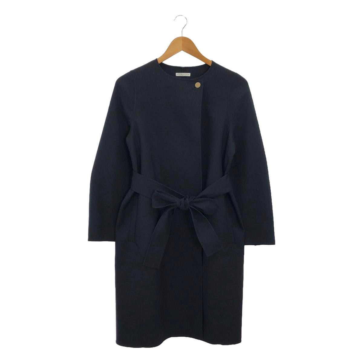 ESTNATION / ESTNATION | River No-Collar Coat | 36 | Navy | Women's