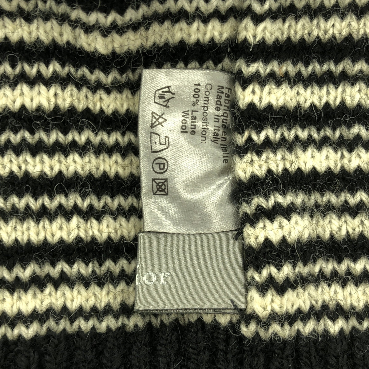 Dior homme / ディオールオム | 2006AW | by Hedi Slimane / ウール ボーダー ニット 帽子 |