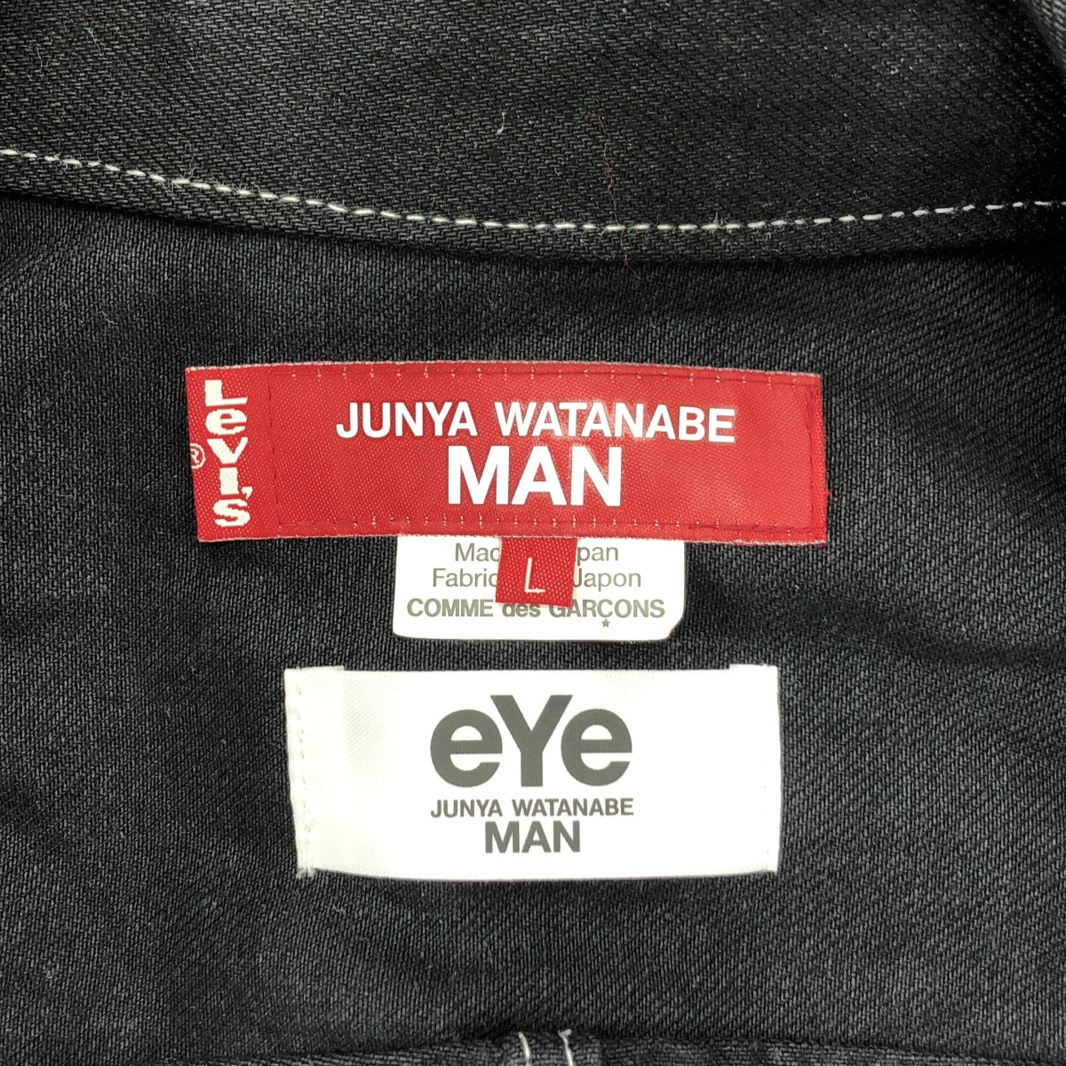 【美品】  JUNYA WATANABE MAN / ジュンヤワタナベマン | 2023AW | ×Levi's リーバイス / コットン ブラックデニムコート | L | ブラック | メンズ