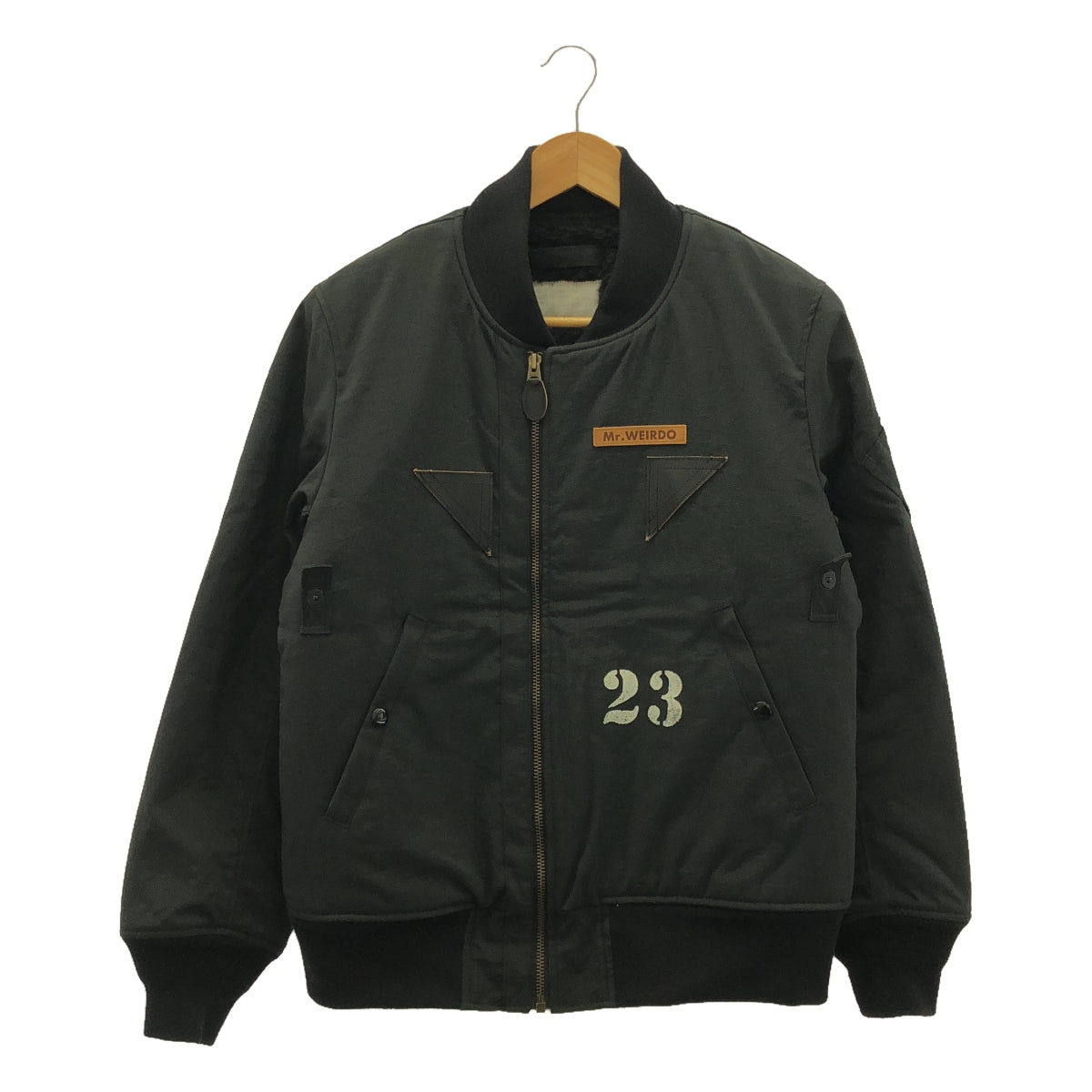 WEIRDO / 위아드 | NONCONFORMIST B-15 JACKET 스텐실 프린트 B-15 군사 비행 재킷 | M | 남성