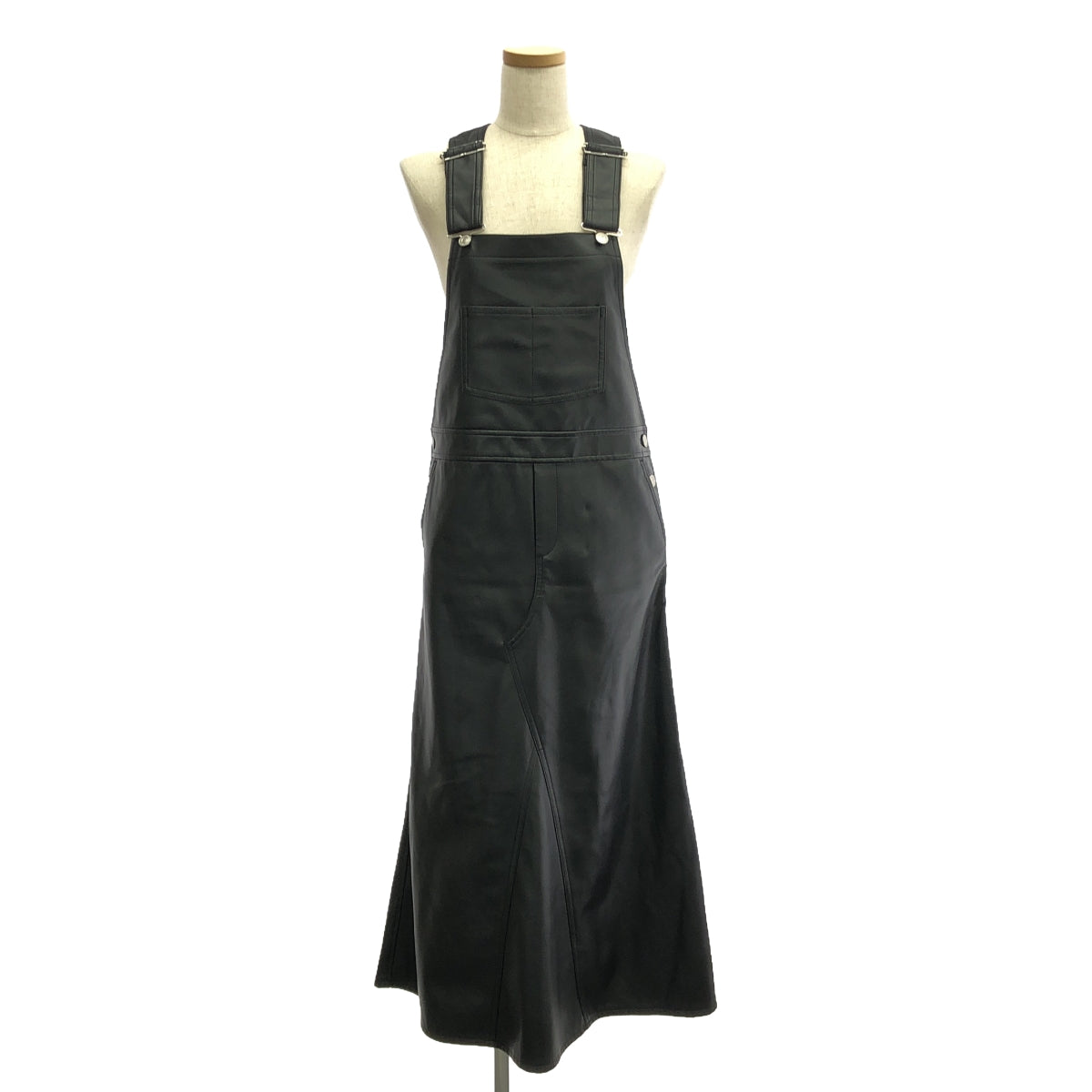 L'Appartement / Appartement | 2022SS | Artificial Leather Overall Skirt | 34 | Black | Women's