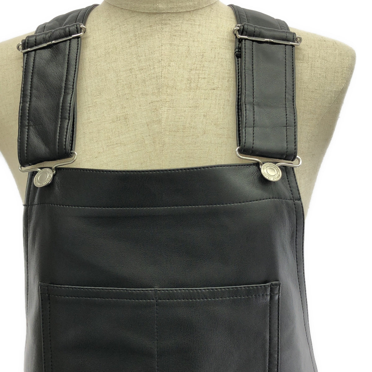 L'Appartement / Appartement | 2022SS | Artificial Leather Overall Skirt | 34 | Black | Women's