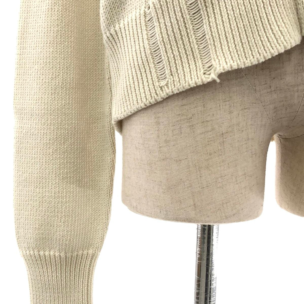 Maison Margiela | 2021春夏 |破壞針織開襟衫 | S |象牙 |女性的
