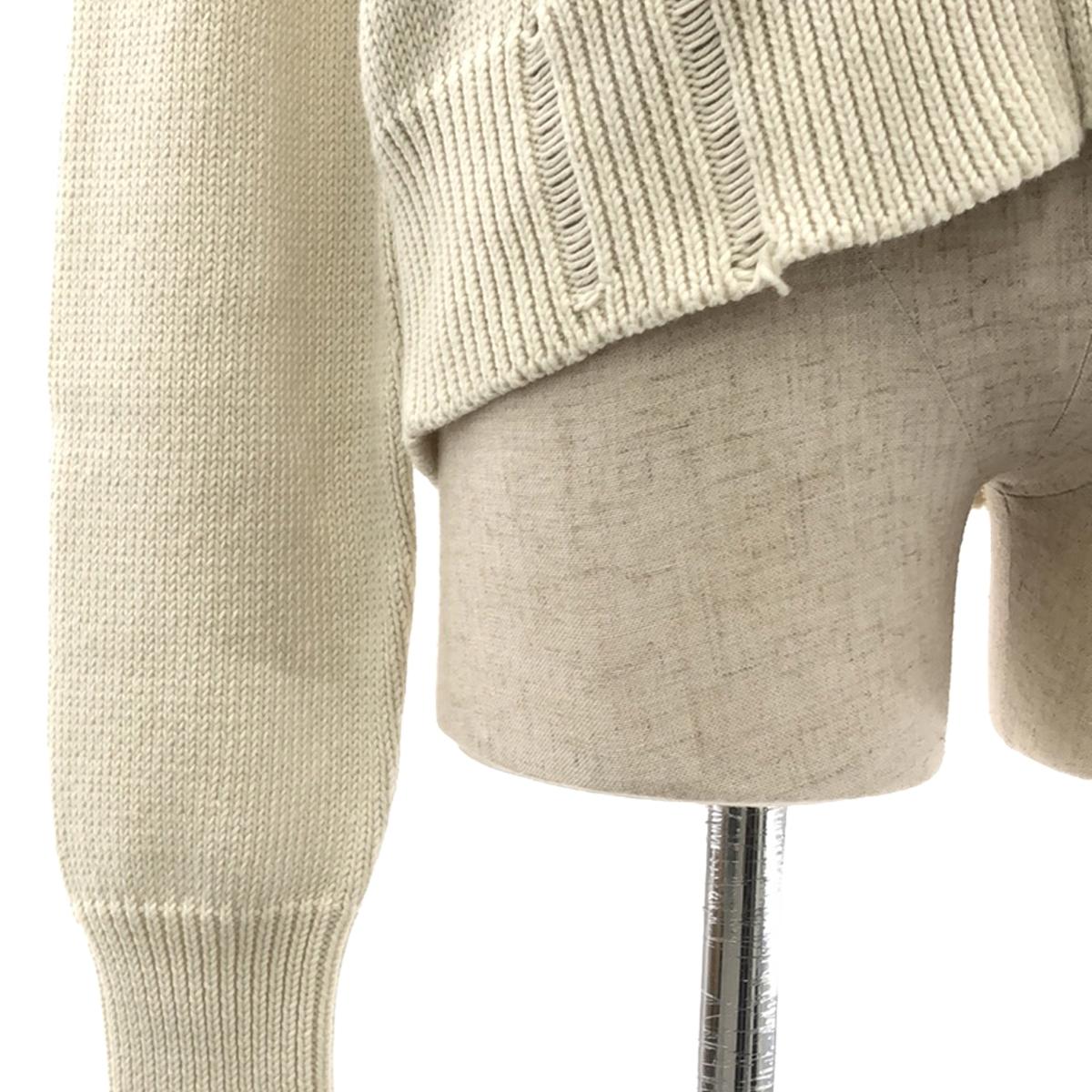 Maison Margiela | 2021春夏 |破壞針織開襟衫 | S |象牙 |女性的