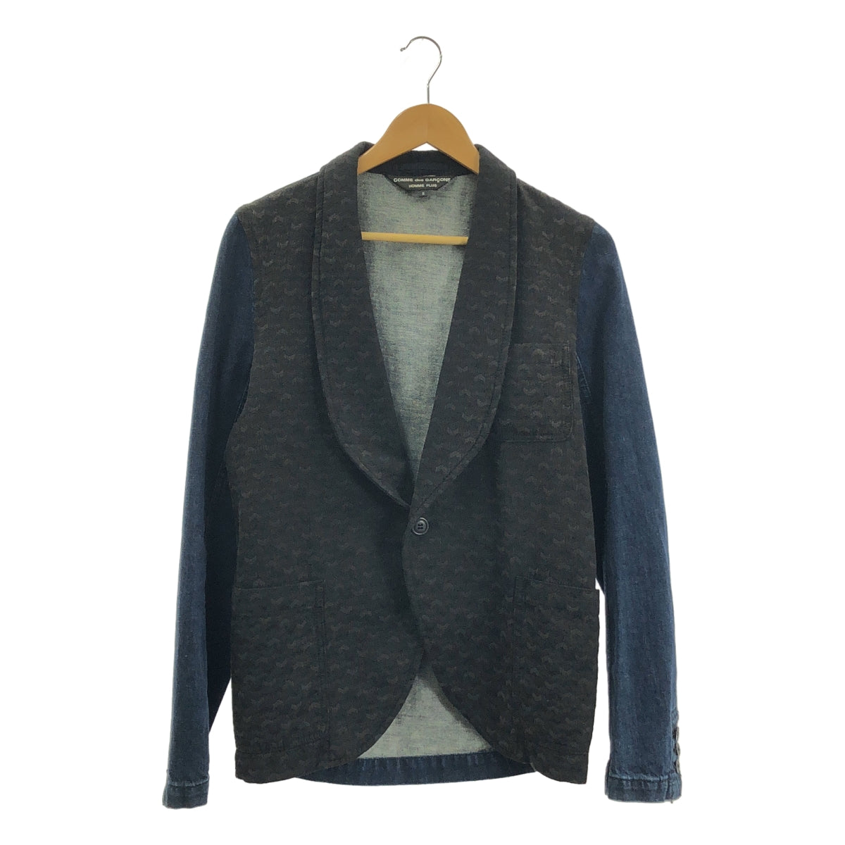 COMME des GARÇONS HOMME PLUS | 2011 秋冬 | Decadence 牛仔邊飾青果領 1B 訂製外套 | SHOPBOP S 號 |男士