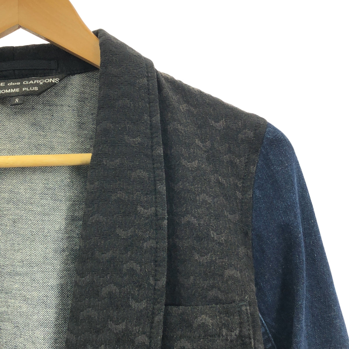 COMME des GARÇONS HOMME PLUS | 2011 秋冬 | Decadence 牛仔邊飾青果領 1B 訂製外套 | SHOPBOP S 號 |男士