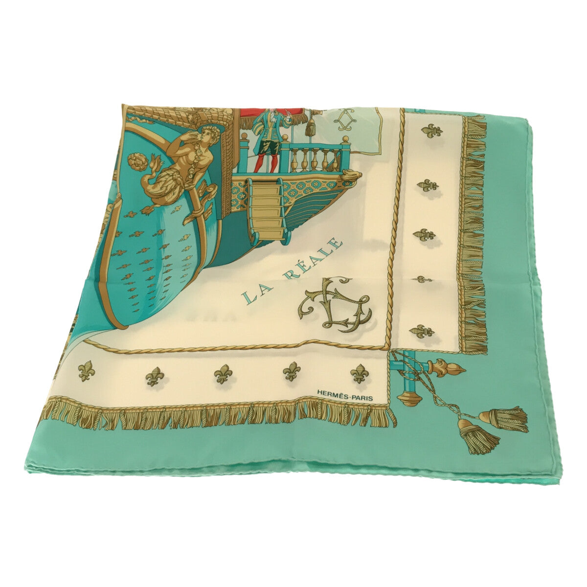 【美品】  HERMES / エルメス | カレ90 シルク プリント スカーフ 箱付き | 90 | ミント/ マルチカラー
