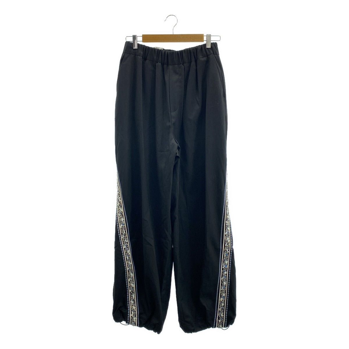 [類似新品] ADERERROR 草坪羊毛與絲質側條紋運動褲 | 尺寸 | 黑色 | 男款