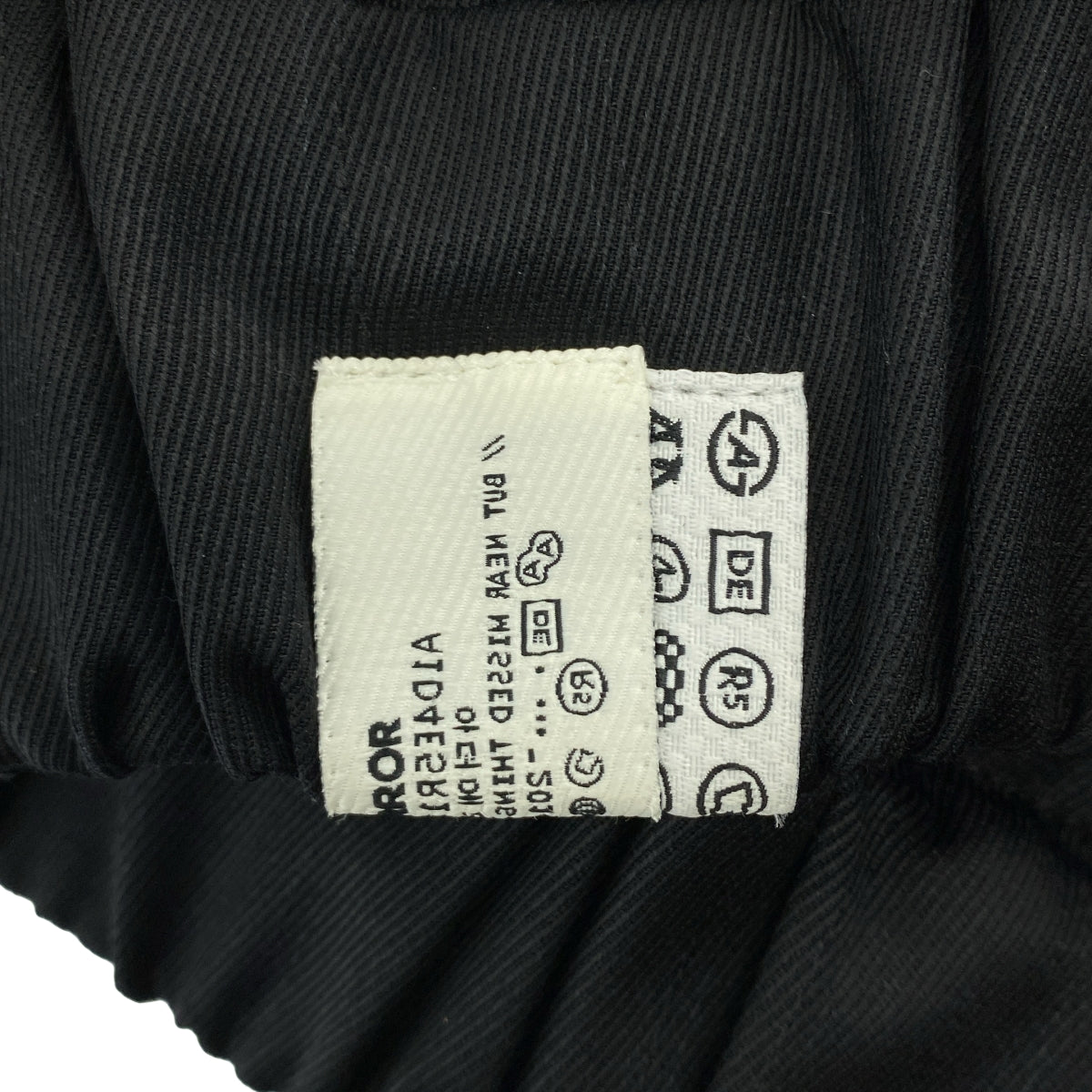 【美品】  ADERERROR / アーダーエラー | Lawn ウール シルク サイドライン トラックパンツ | M | ブラック | メンズ