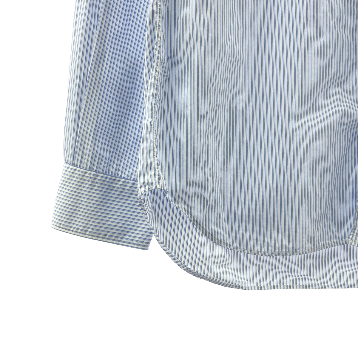 COMME des GARÇONS 襯衫 | 多條紋棉質羈絆襯衫 | M 碼 | 藍色/白色 | 男款