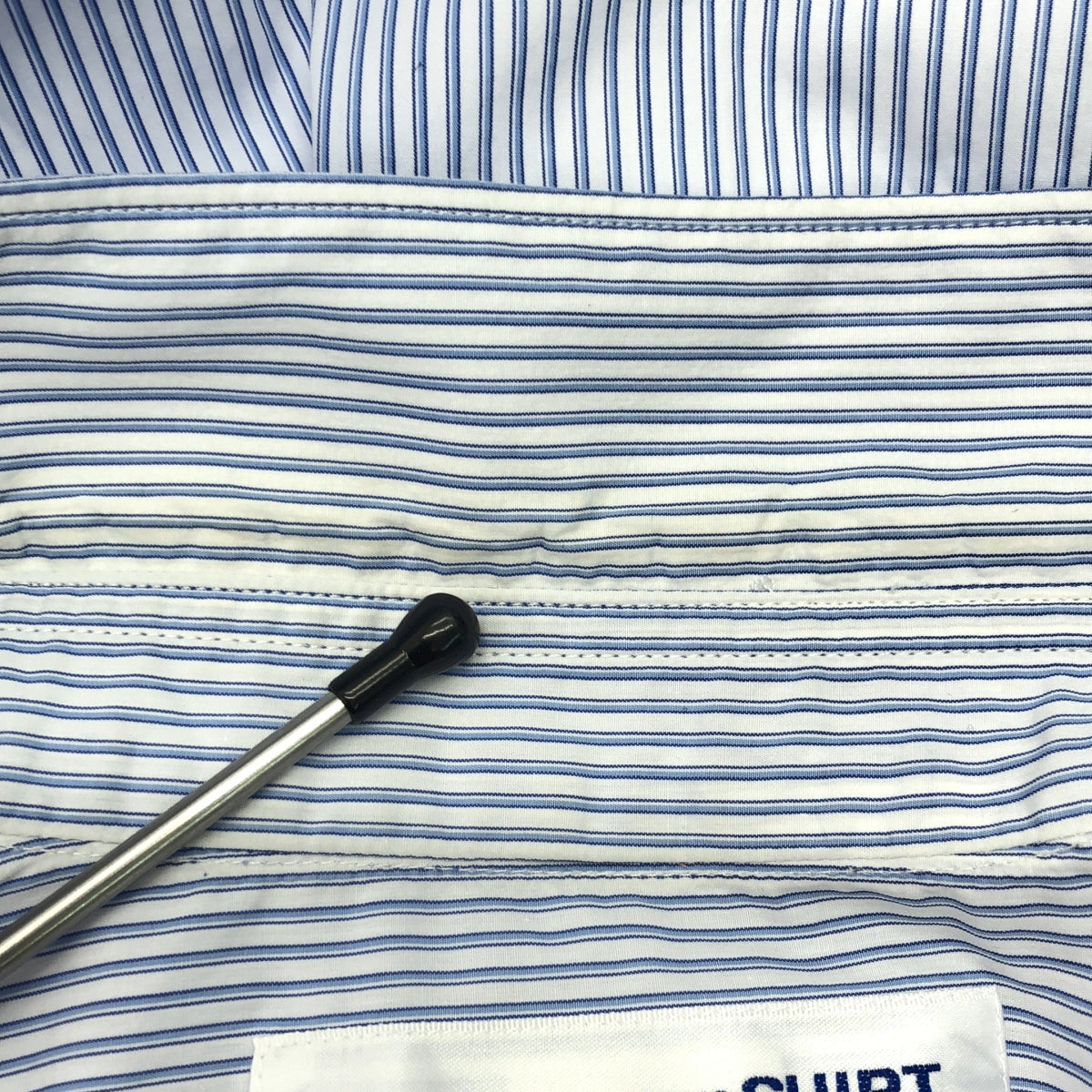 COMME des GARÇONS 襯衫 | 多條紋棉質羈絆襯衫 | M 碼 | 藍色/白色 | 男款