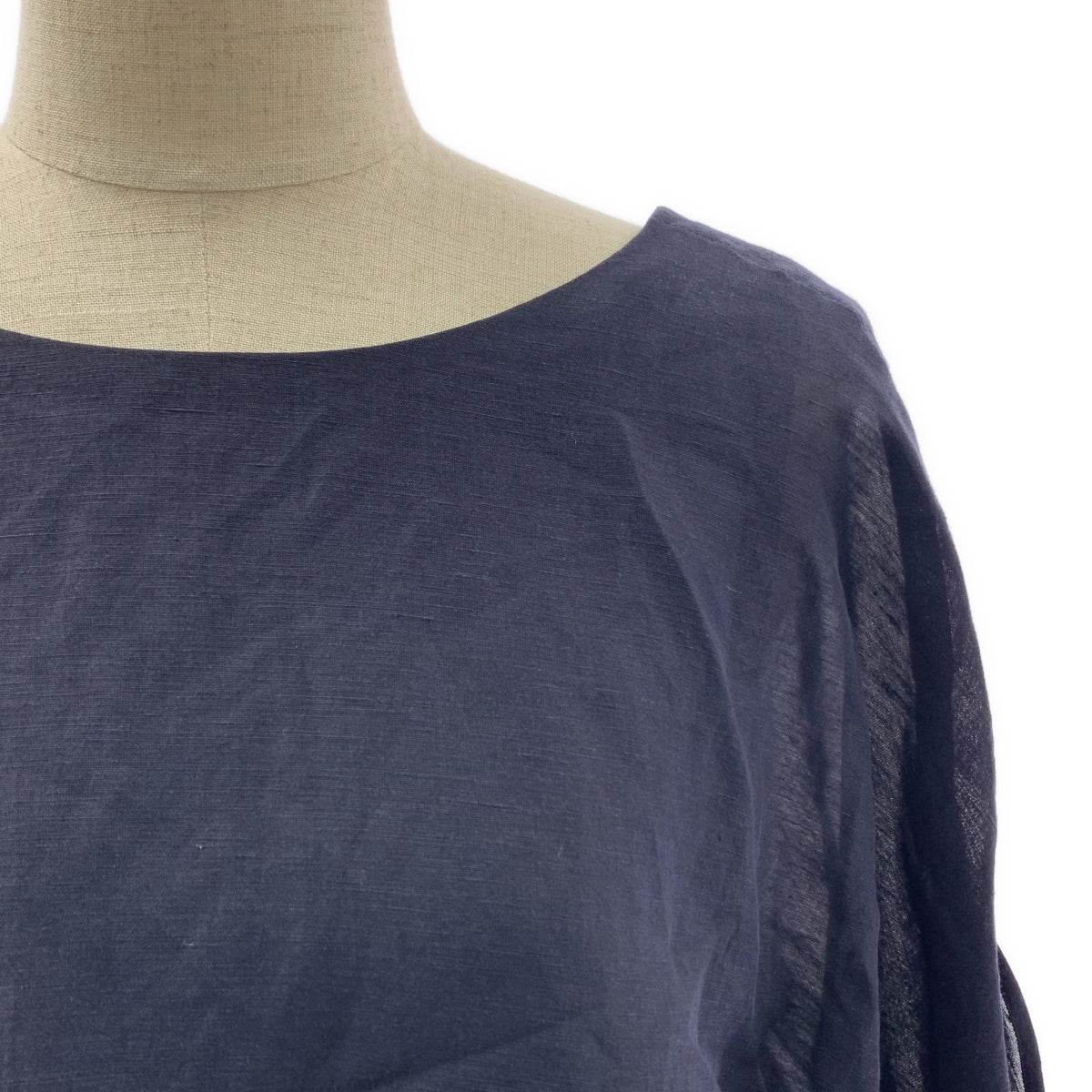 [新品] VERMEIL par iena | 2024SS | 混合材質洋裝 | F | 黑色/海軍藍 | 女款