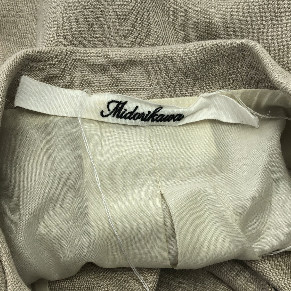 【新品】  Midorikawa / ミドリカワ | 2023SS | SAFILIN LINEN RIDERS JKT サフィランリネン ダブルライダースジャケット | S | IVORY / アイボリー | メンズ