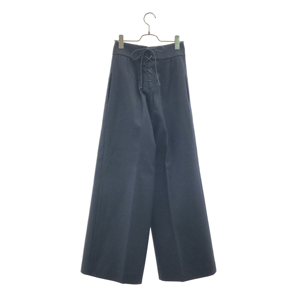 INSCRIRE | 羊毛後繫帶寬褲 |