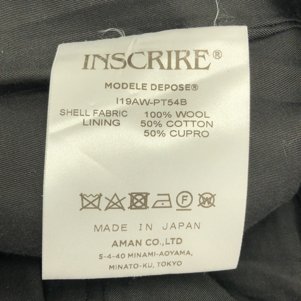 INSCRIRE | 羊毛後繫帶寬褲 |