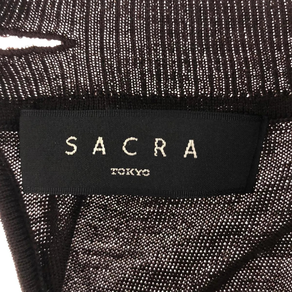 SACRA / サクラ | ウール ハイゲージ ニットワンピース | 38 | ブラウン | レディース