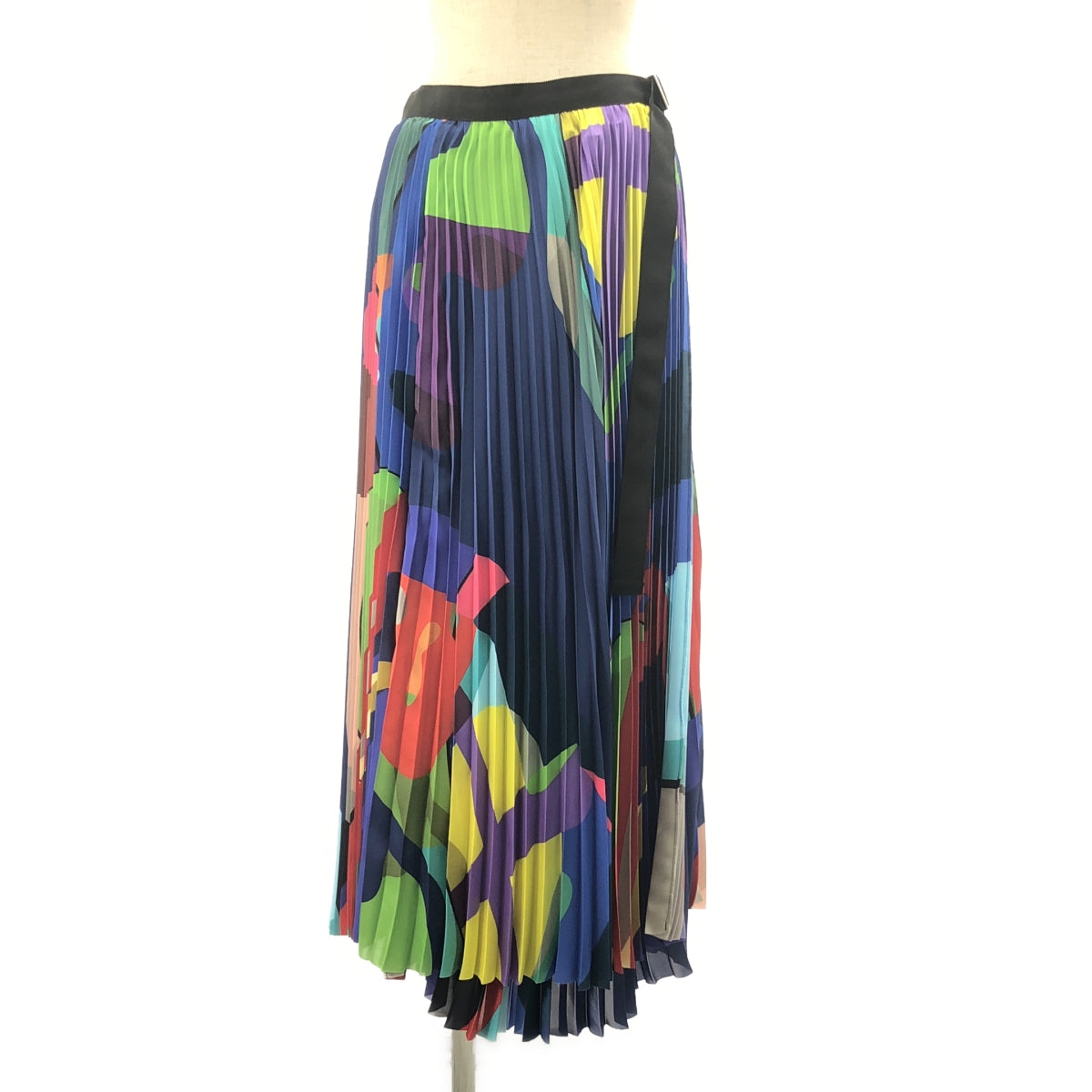 sacai / サカイ | × KAWS Print Satin Skirt プリーツ ロングスカート | 3 | レディース