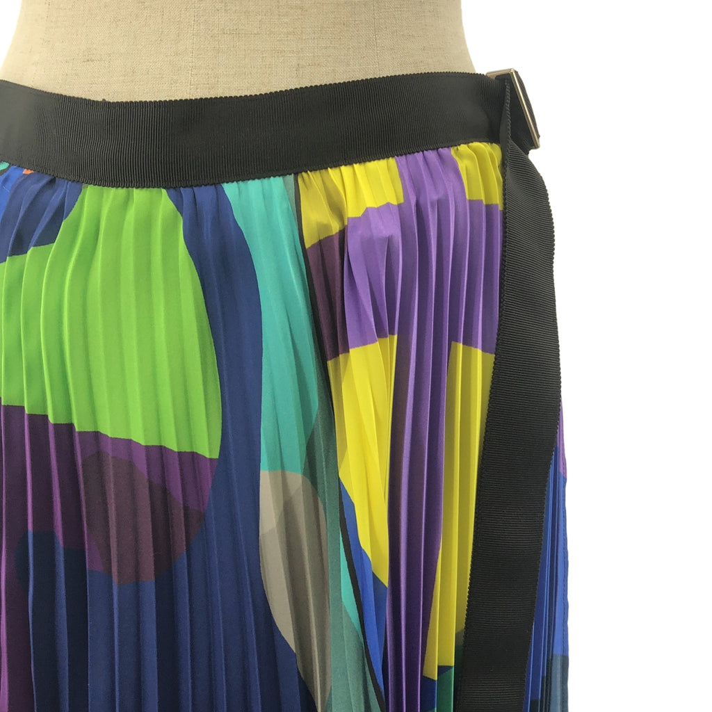 sacai / サカイ | × KAWS Print Satin Skirt プリーツ ロングスカート | 3 | レディース