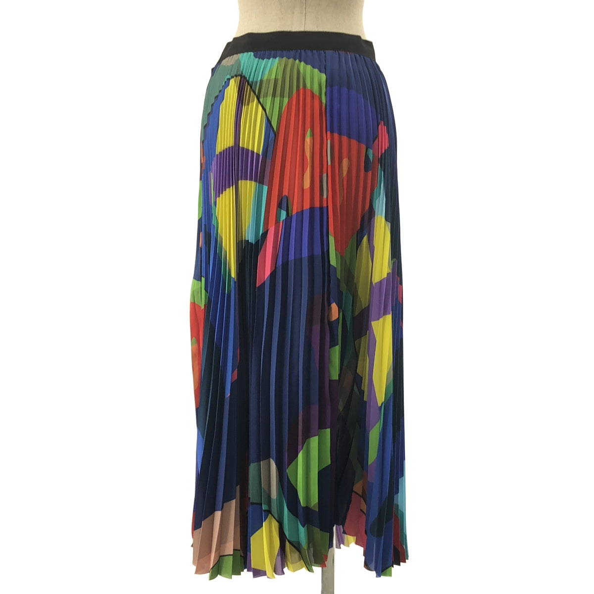 sacai / サカイ | × KAWS Print Satin Skirt プリーツ ロングスカート | 3 | レディース