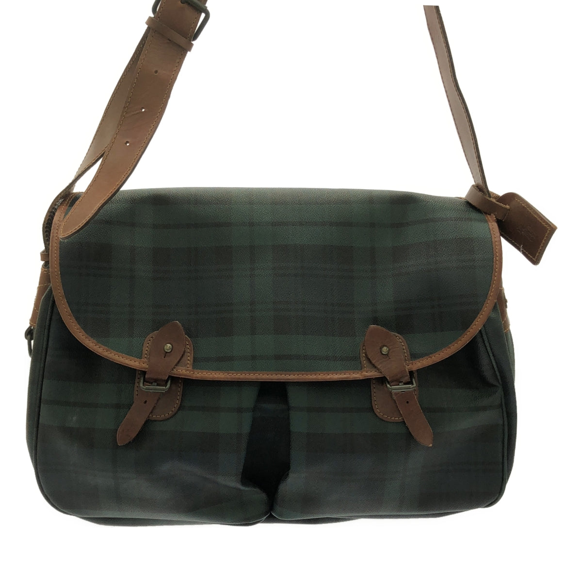 POLO RALPH LAUREN / Polo Ralph Lauren | Check Messenger Bag | Green | Men's