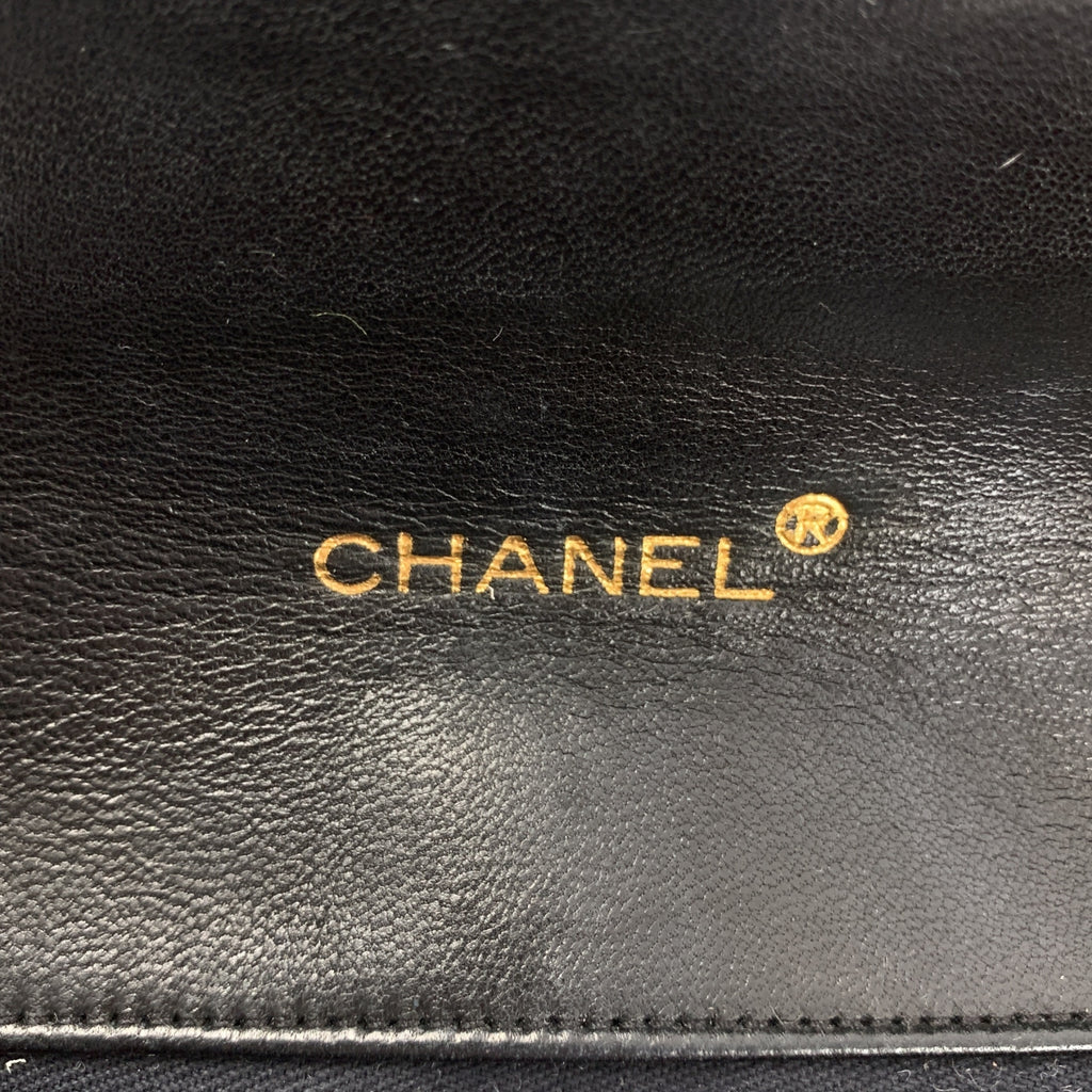CHANEL / 샤넬 | 램 스킨 턴록 웨이브 스티치 체인 숄더백 |