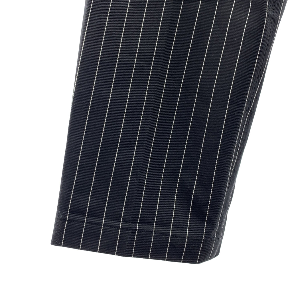 SEQUEL | TYPE-XF 條紋斜紋棉布褲 | L 碼 | 黑色 | 男士