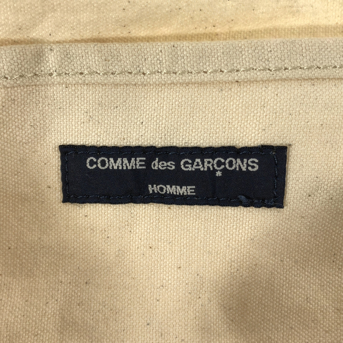 【美品】  COMME des GARCONS HOMME / コムデギャルソンオム | キャンバス製品洗い ショルダーバッグ | オフホワイト | メンズ