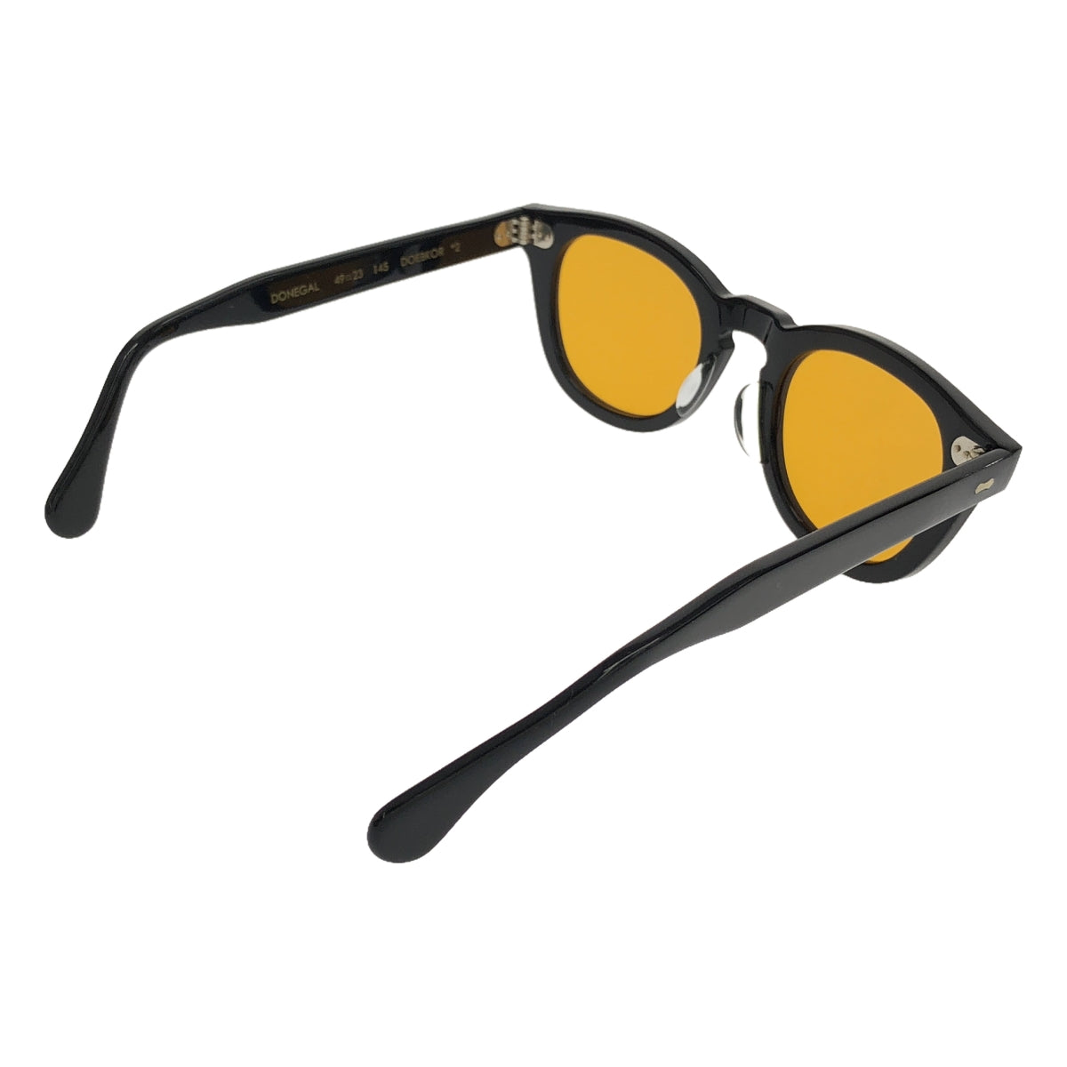 TBD EYEWEAR | DONEGAL / DOEBKOR Color Lens Bio Acetate Frame Sunglasses / Eyewear | 49□23 | Frame: Black / Lens: Orange