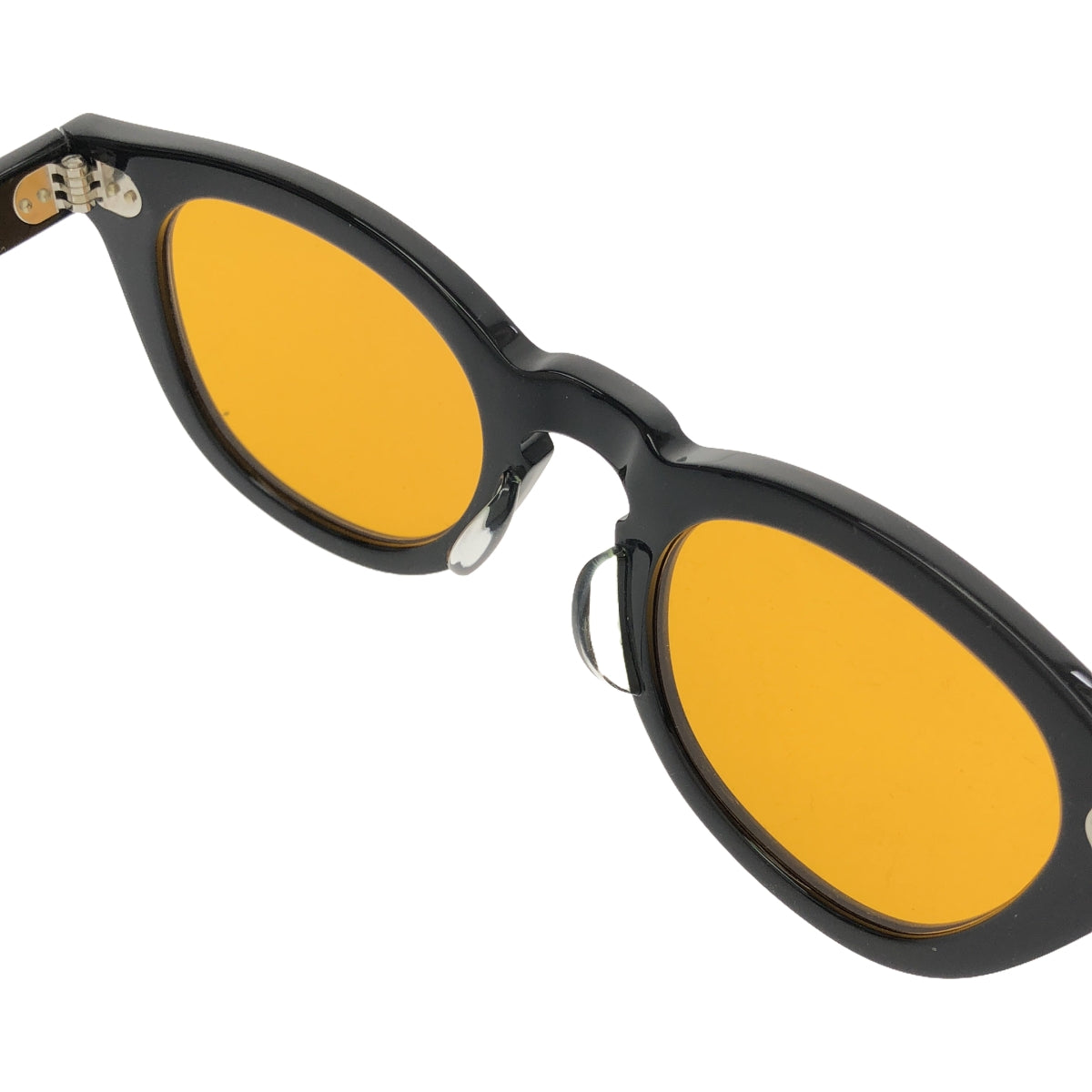 TBD EYEWEAR | DONEGAL / DOEBKOR Color Lens Bio Acetate Frame Sunglasses / Eyewear | 49□23 | Frame: Black / Lens: Orange