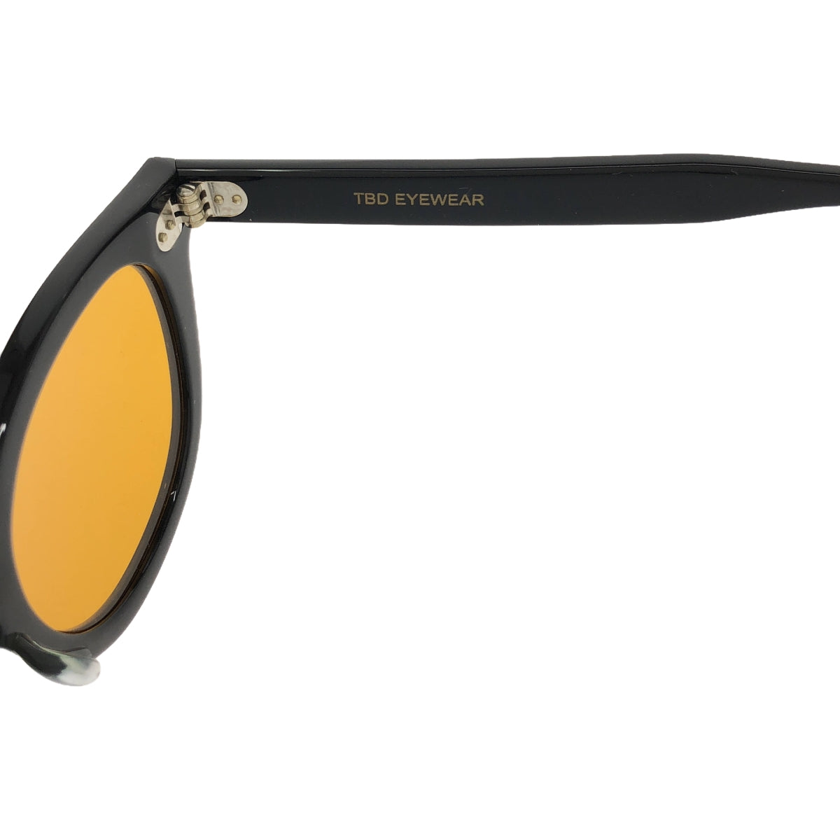 TBD EYEWEAR | DONEGAL / DOEBKOR Color Lens Bio Acetate Frame Sunglasses / Eyewear | 49□23 | Frame: Black / Lens: Orange