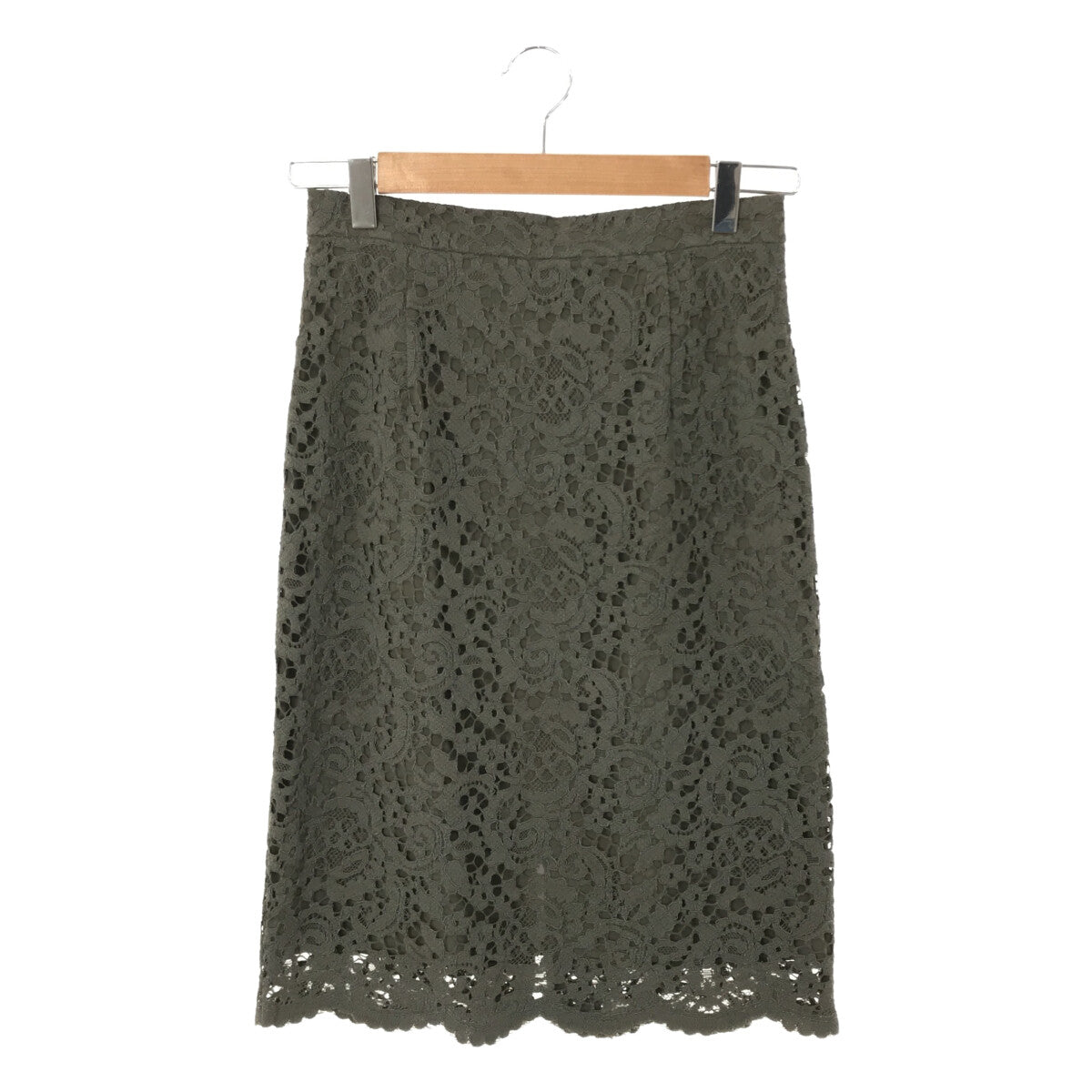 Loulou Willoughby | Floral Lace Long Skirt | 2 | Khaki | Women's