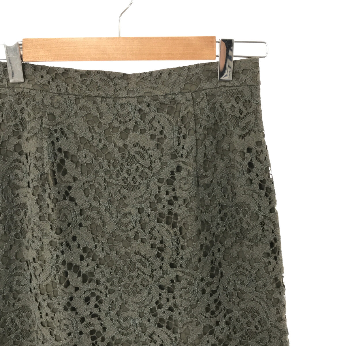 Loulou Willoughby | Floral Lace Long Skirt | 2 | Khaki | Women's