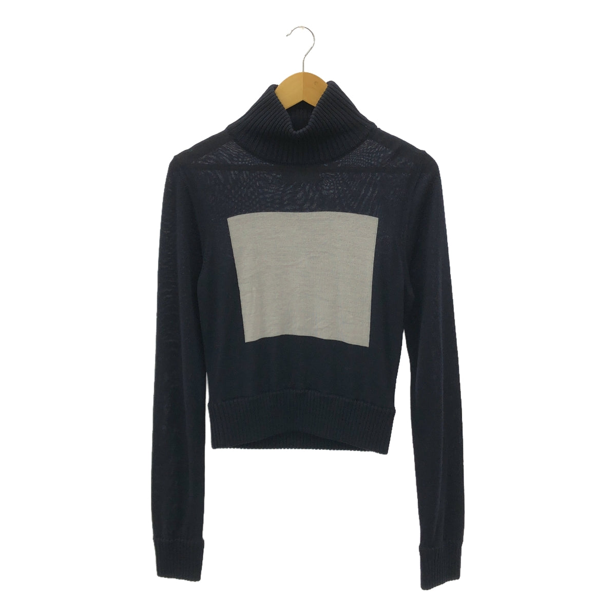 Maison Martin Margiela | Bicolor high neck knit | Navy | Women's