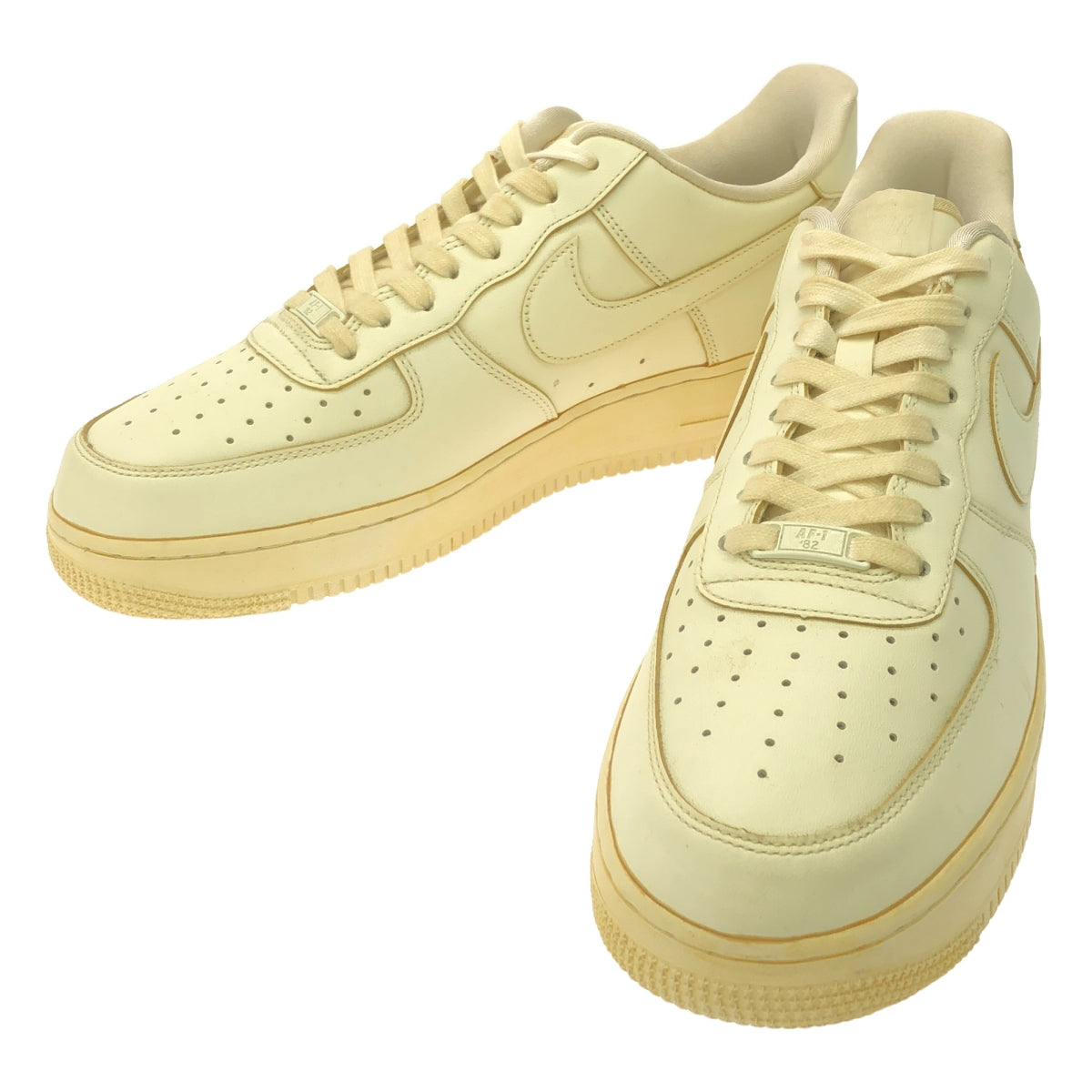 【미품】 NIKE / 나이키 | 2021 | AIR FORCE 1 LOW 07 LV8 MADE YOU LOOK 에어포스 1 로우 메이드 유룩 스니커즈 | 29 | 아이보리 | 남성