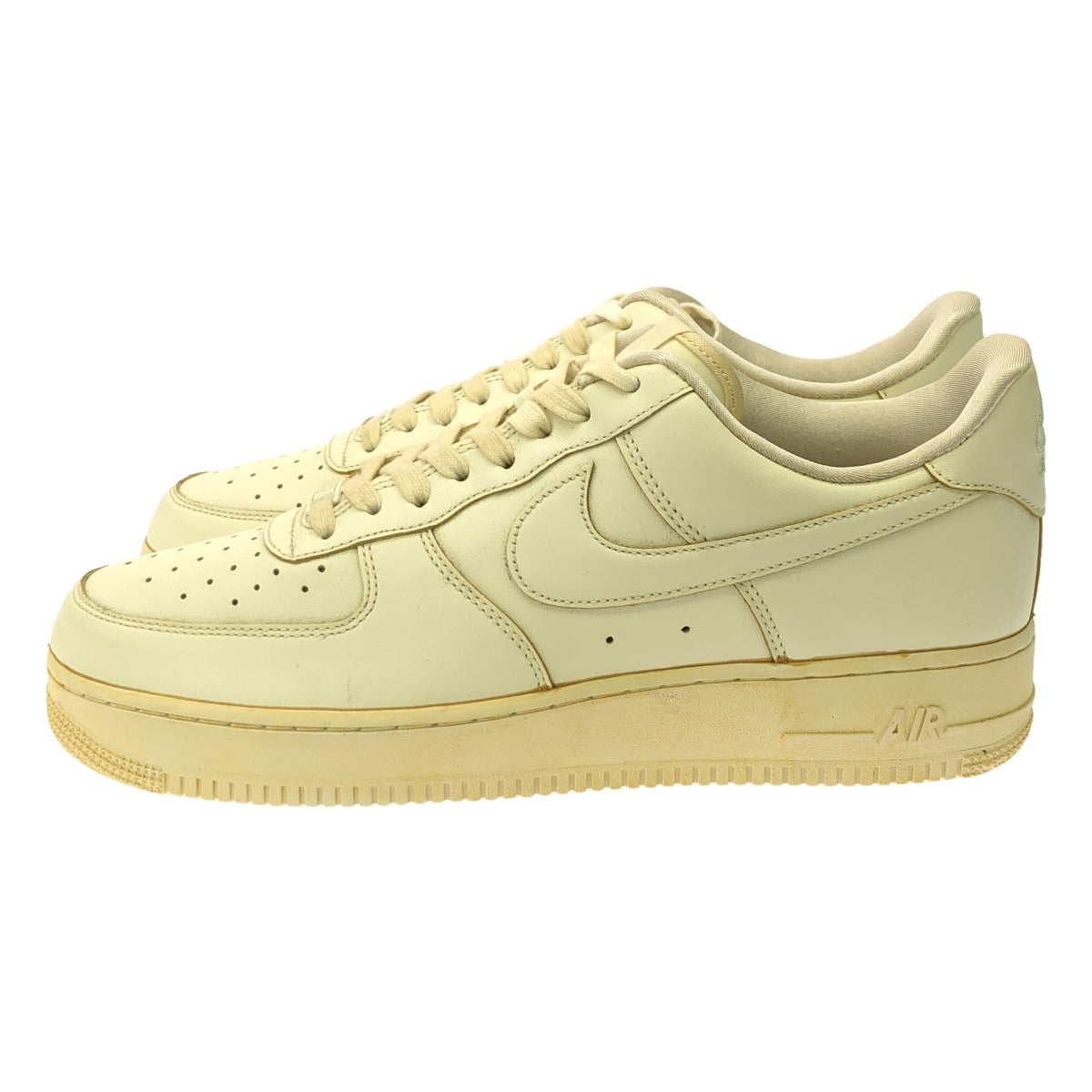 【미품】 NIKE / 나이키 | 2021 | AIR FORCE 1 LOW 07 LV8 MADE YOU LOOK 에어포스 1 로우 메이드 유룩 스니커즈 | 29 | 아이보리 | 남성