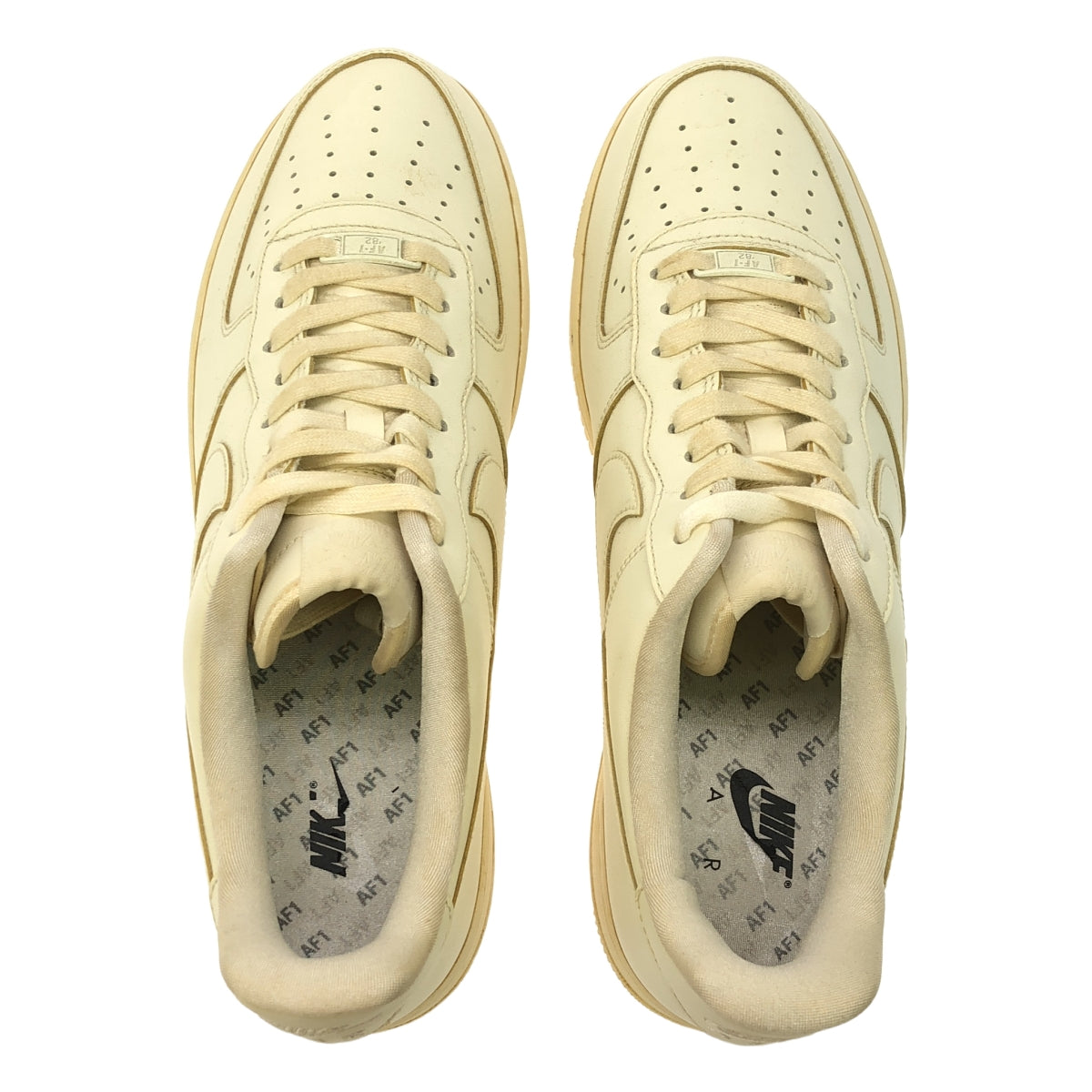 【미품】 NIKE / 나이키 | 2021 | AIR FORCE 1 LOW 07 LV8 MADE YOU LOOK 에어포스 1 로우 메이드 유룩 스니커즈 | 29 | 아이보리 | 남성