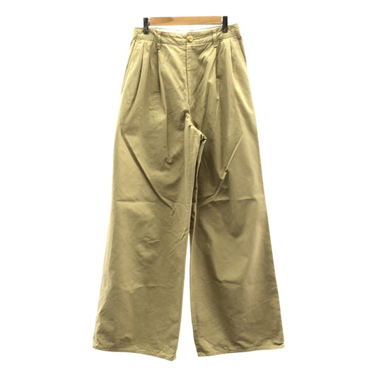 AURALEE / オーラリー | WASHED FINX LIGHT CHINO TUCK WIDE PANTS チノタック ワイドパンツ | 1 | レディース