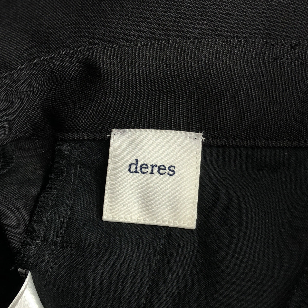 【美品】  deres / デレス | 2023SS | First step pant ハイウエスト 2タック ベルテッド ファーストステップパンツ | 1 | ブラック | レディース