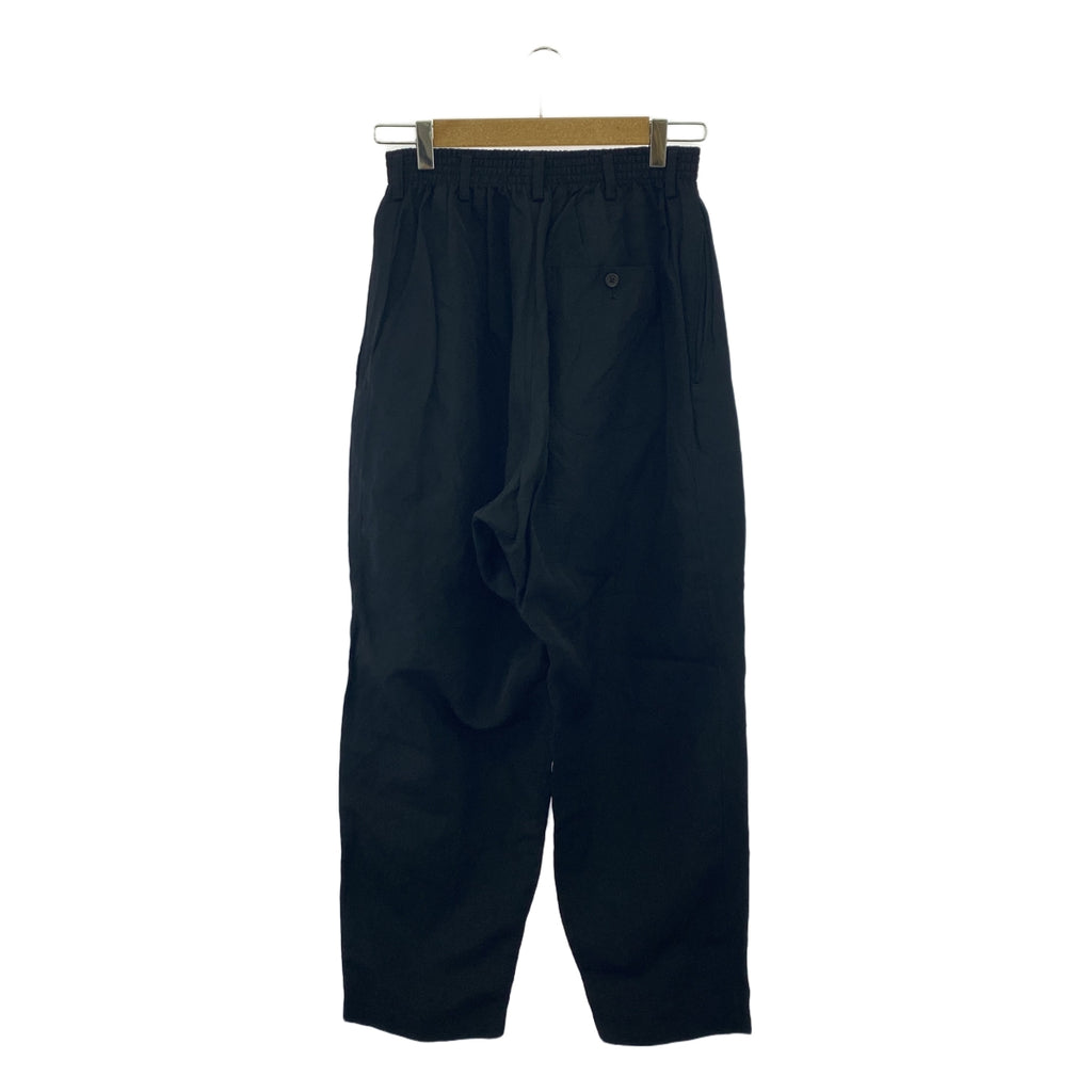 YOHJI YAMAMOTO POUR HOMME / ヨウジヤマモトプールオム | 1980s | 丸文字タグ ラミーレーヨン テーパードパンツ | S | ブラック | メンズ