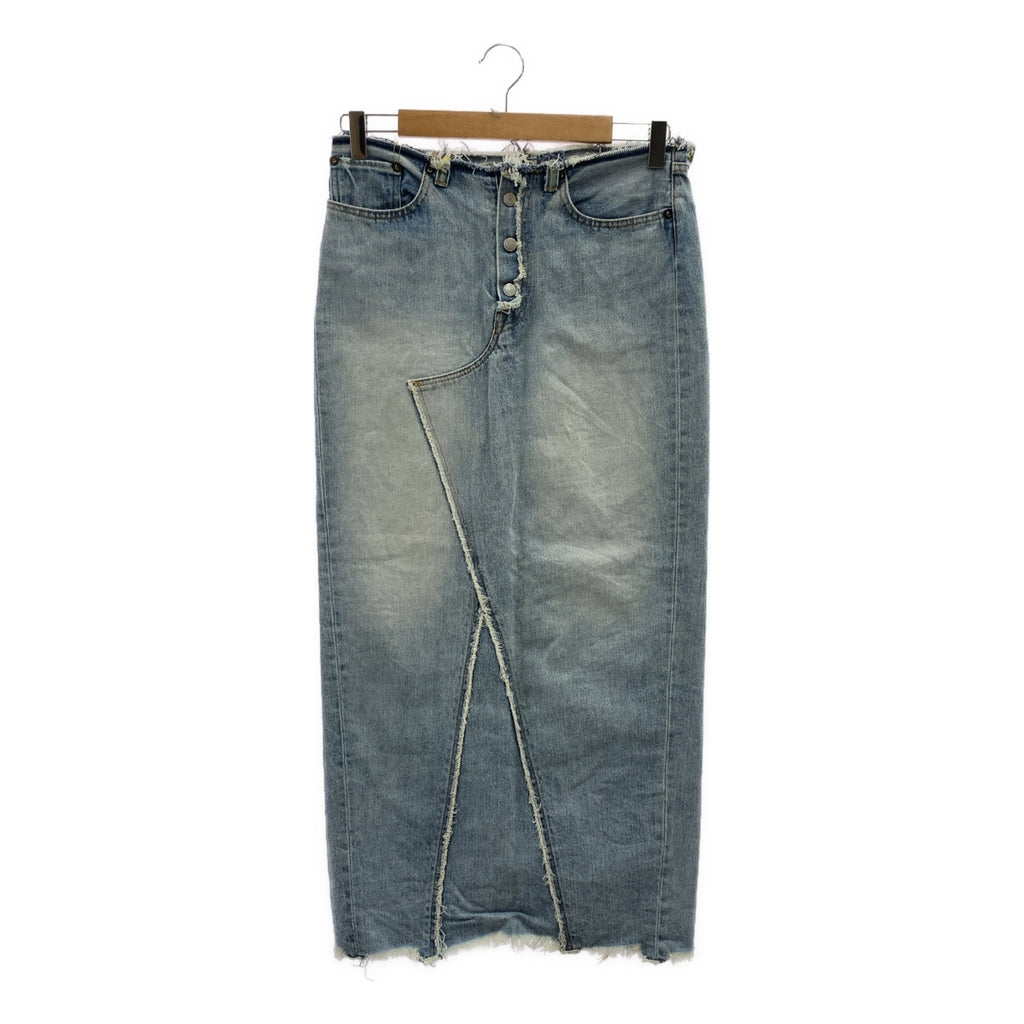 MADISON BLUE / マディソンブルー | ヴィンテージ加工 カットオフ バックスリット デニムスカート | 00 | インディゴ | レディース