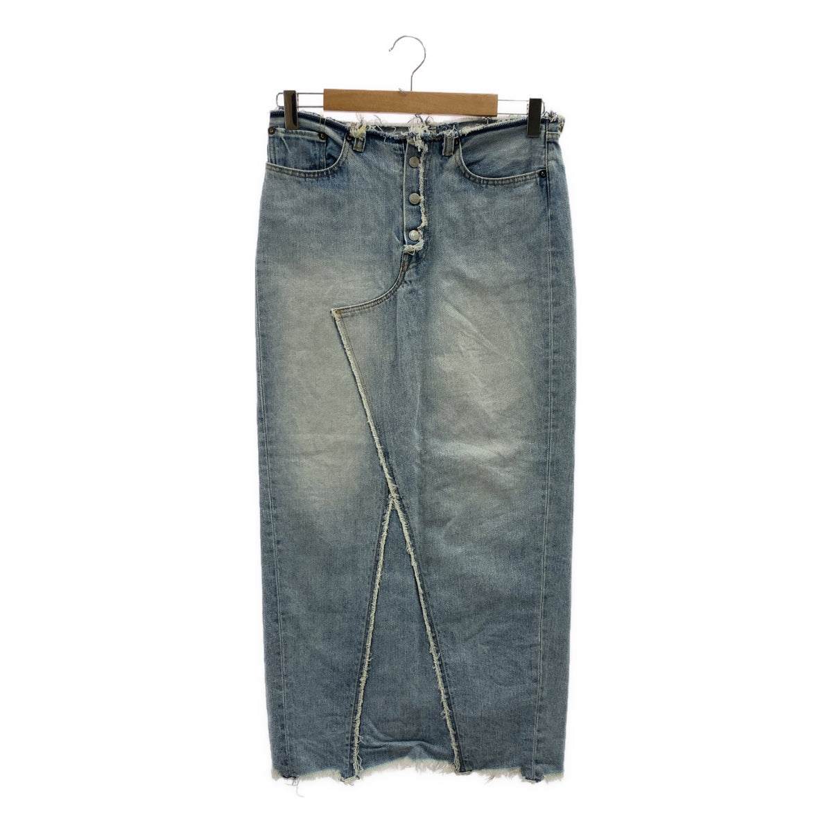 MADISON BLUE / マディソンブルー | ヴィンテージ加工 カットオフ バックスリット デニムスカート | 00 | インディゴ | レディース